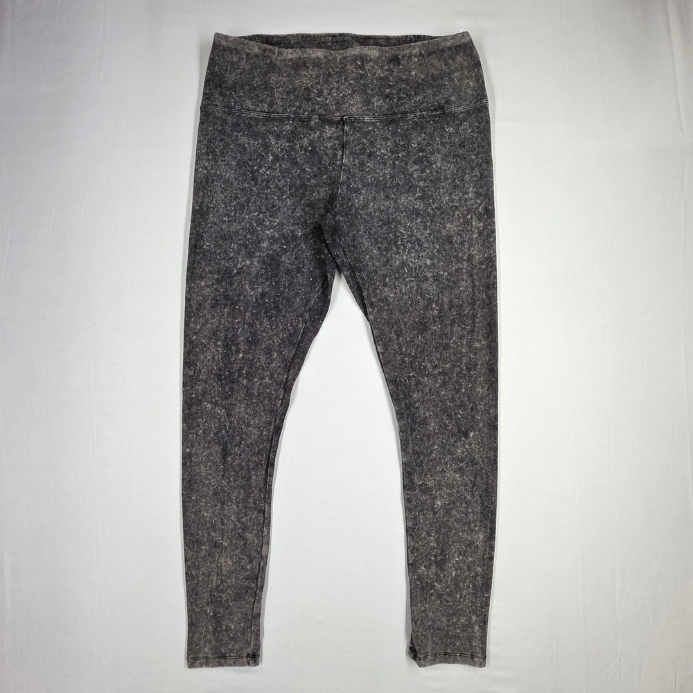 Colsie Womens XL Gray Acid Wash High Waisted Cotton Blend Stretch Leggings